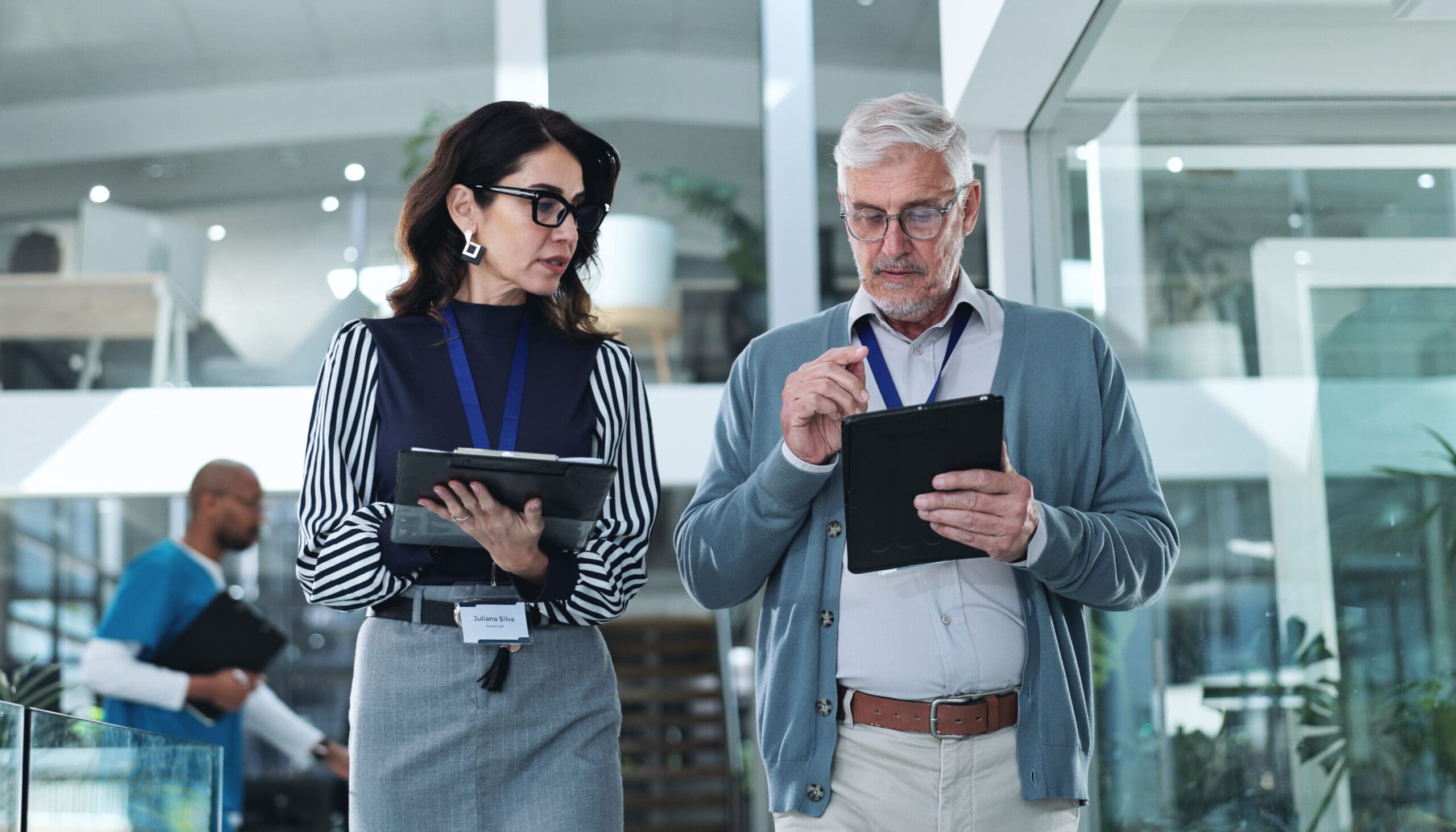 Healthcare professionals collaborating during patient care