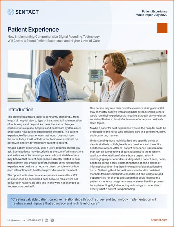 How Implementing Comprehensive Digital Rounding Technology Will Create a Sound Patient Experience and Higher Level of Care