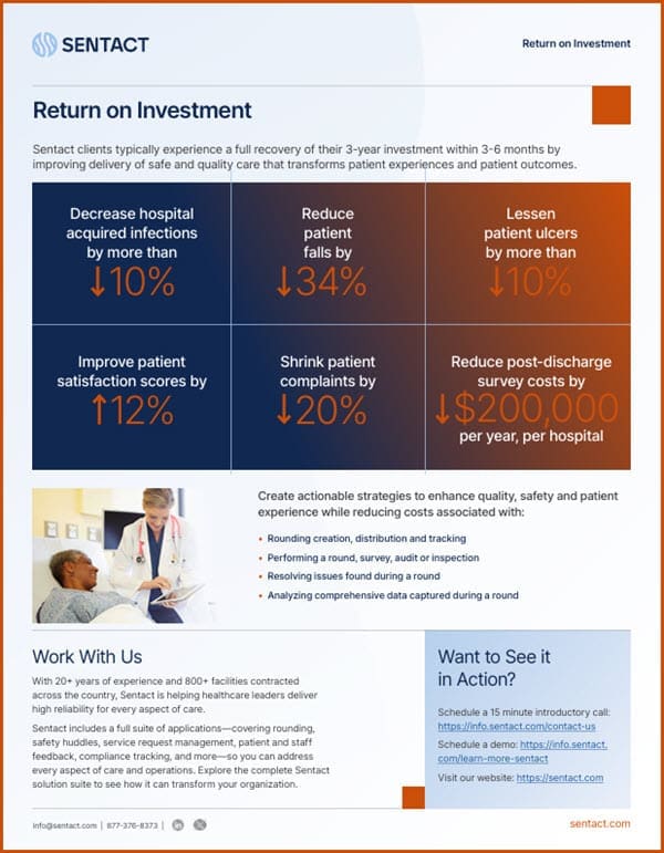 Prove healthcare ROI in seconds.